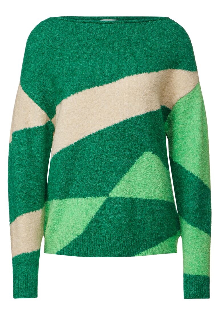 A302672 bouclÃ©-intarsia sweater