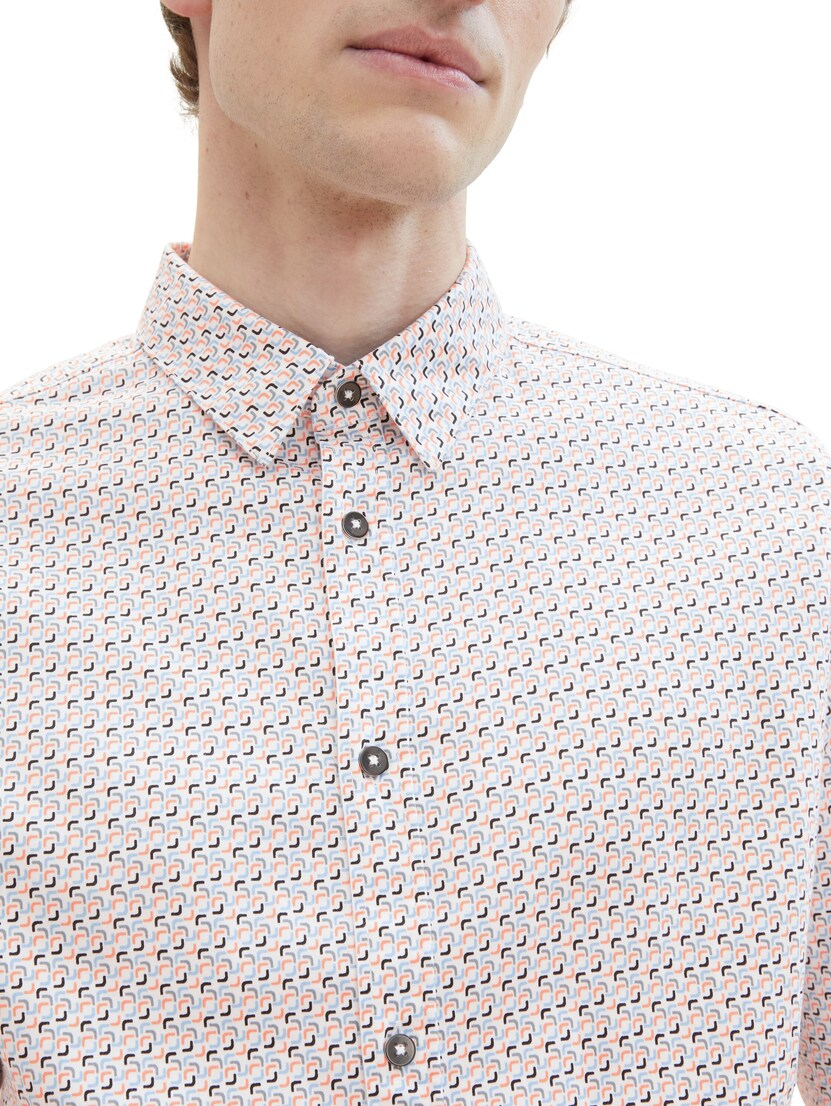 1040123 fitted printed stretch shirt