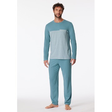 Pyjama van het merk Schiesser in het Blauw