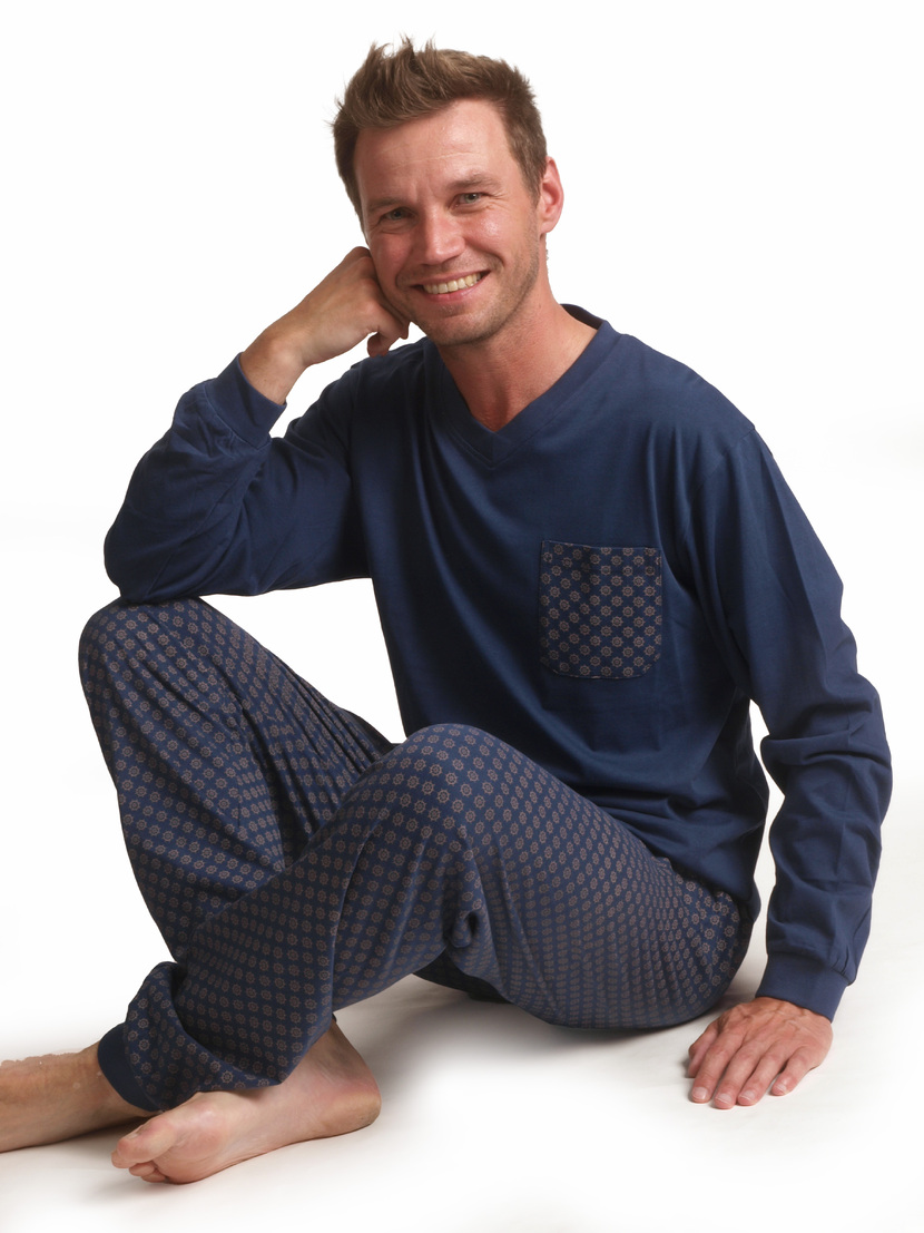 heren pyjama jersey aop