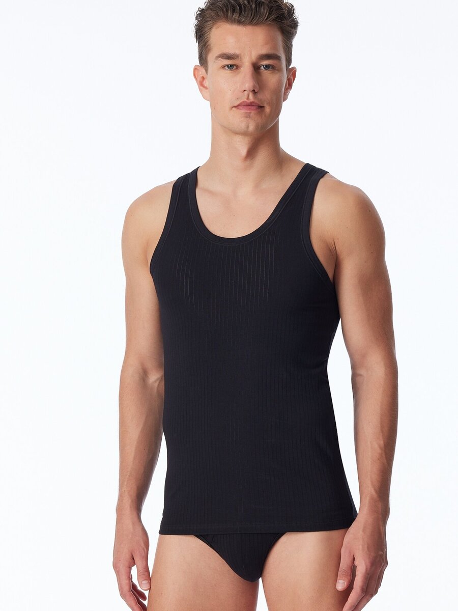 Singlet van het merk Schiesser in het Zwart