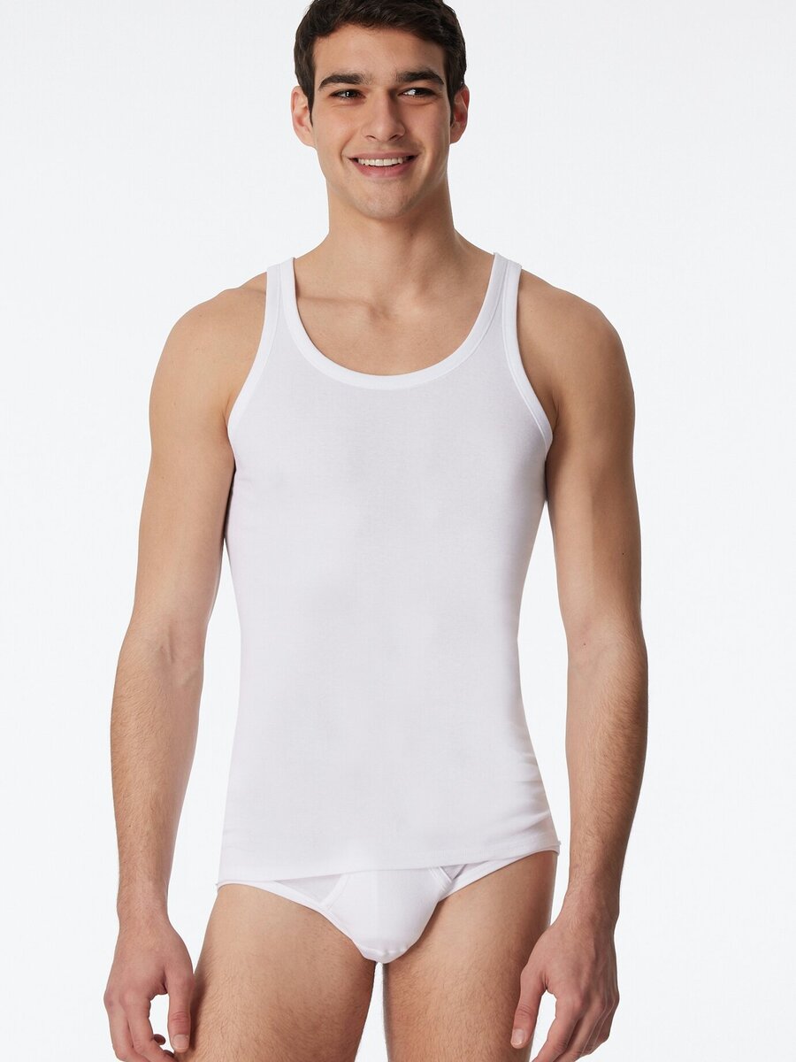 Singlet van het merk Schiesser in het Wit