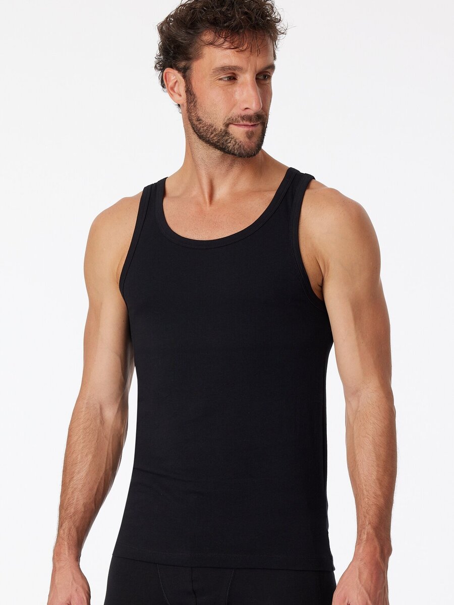 Singlet van het merk Schiesser in het Zwart