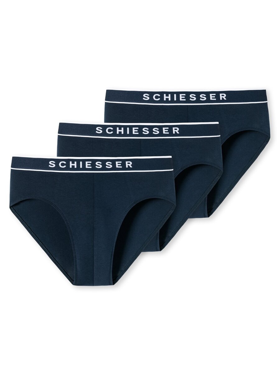 Slip van het merk Schiesser in het Blauw