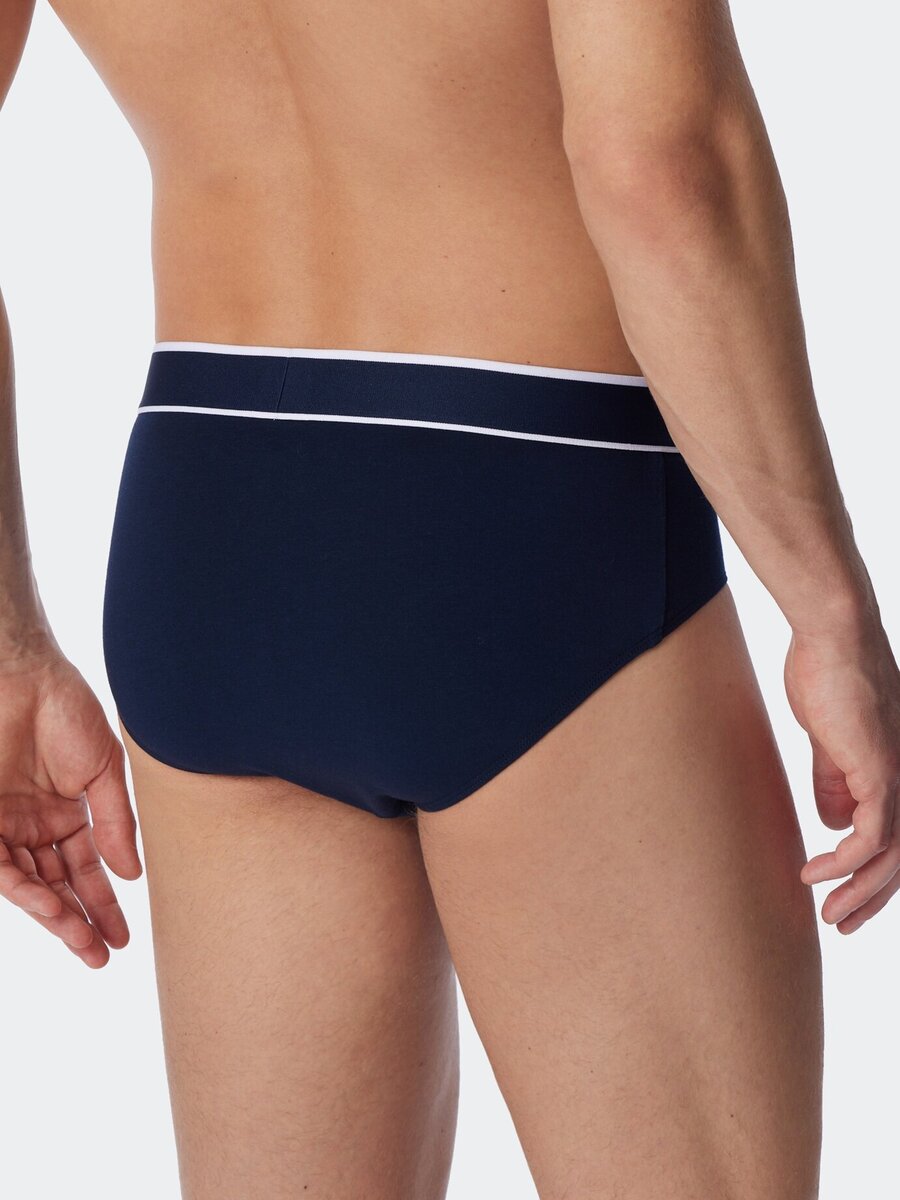 Slip van het merk Schiesser in het Blauw