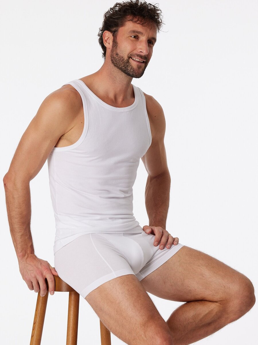 Singlet van het merk Schiesser in het Wit