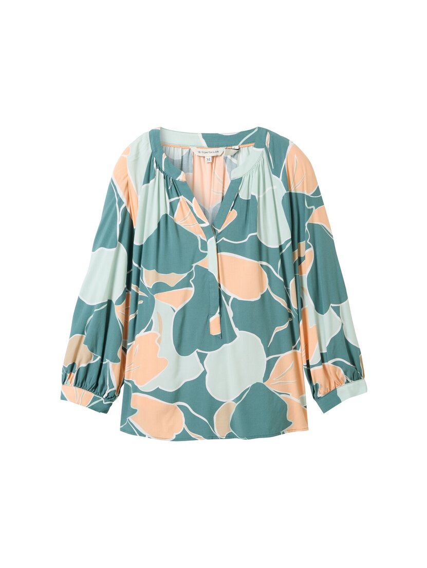 1040308 feminine print blouse