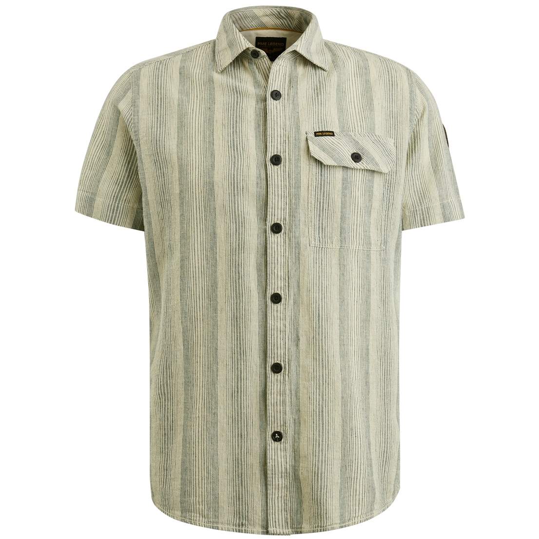 PSIS2403245 Short Sleeve Shirt Yarn Dyed Strip