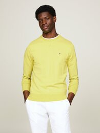 Sweater van het merk Tommy Hilfiger in het Geel