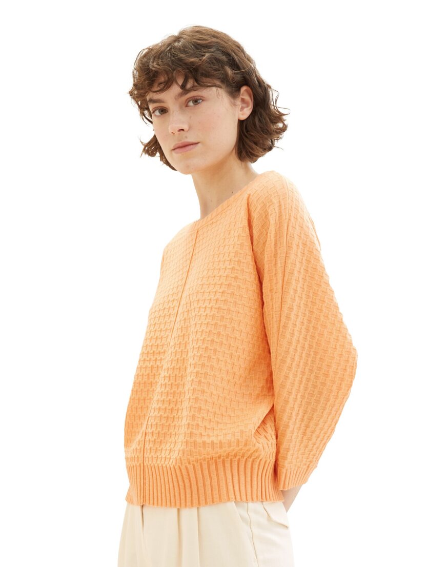 1040344 knit pullover structured