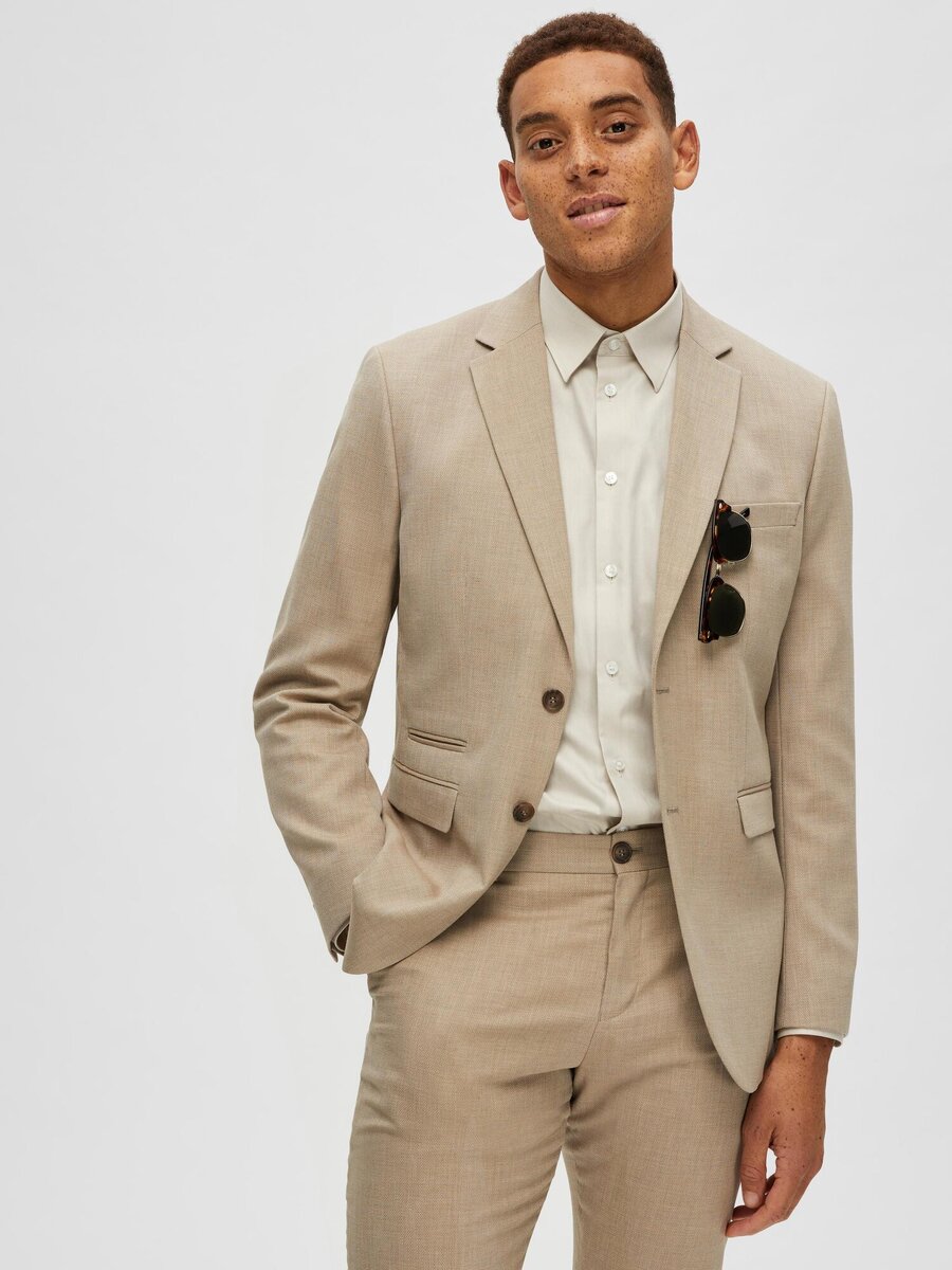 Blazer van het merk Selected in het Beige