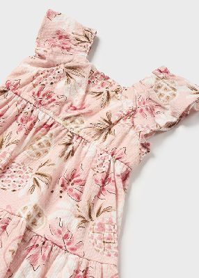 Textured knit printed dress