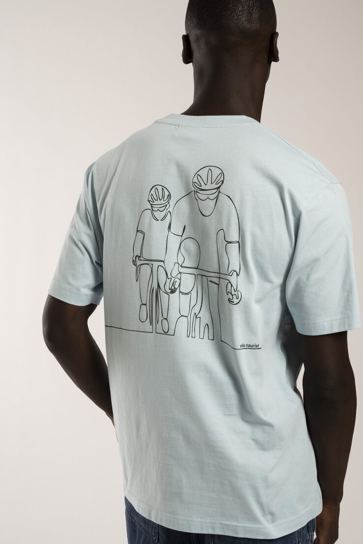 Velo Tourist Back Print T-shirt - Straight fit