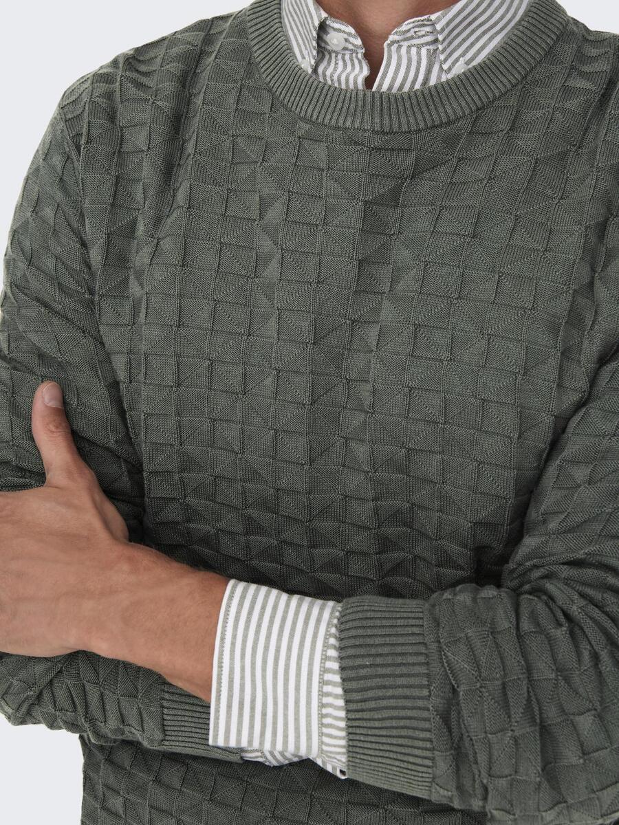 Pull van het merk Only & Sons in het Grijs