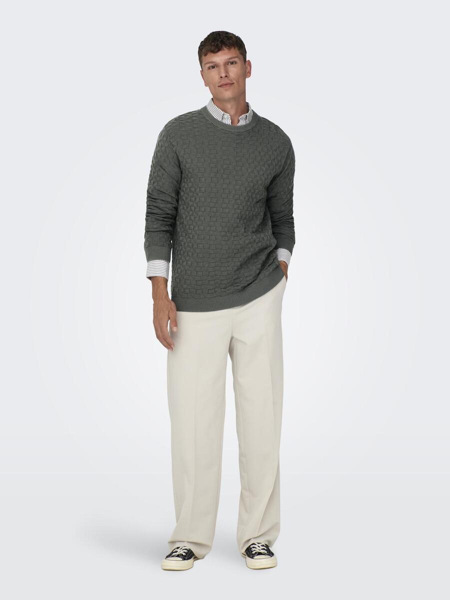 Pull van het merk Only & Sons in het Grijs