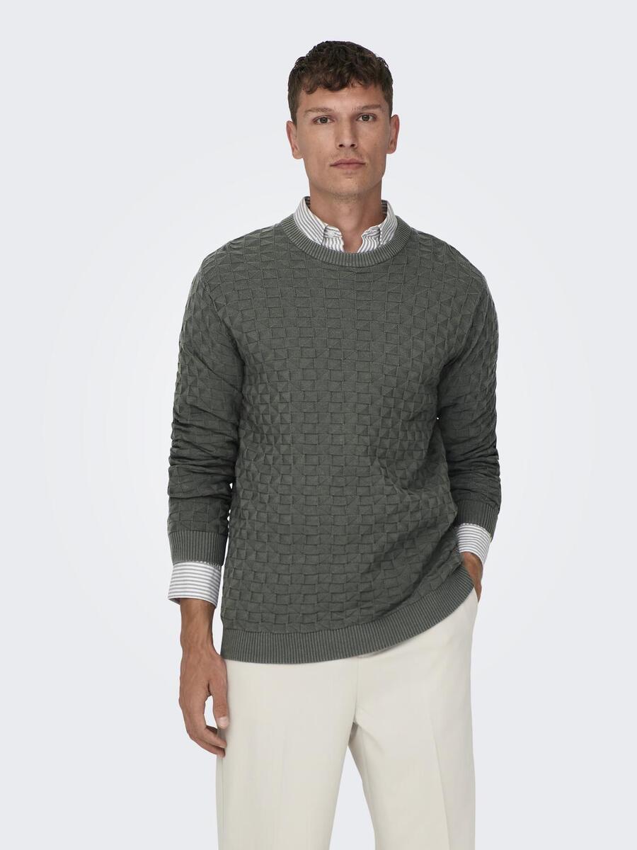 Pull van het merk Only & Sons in het Grijs