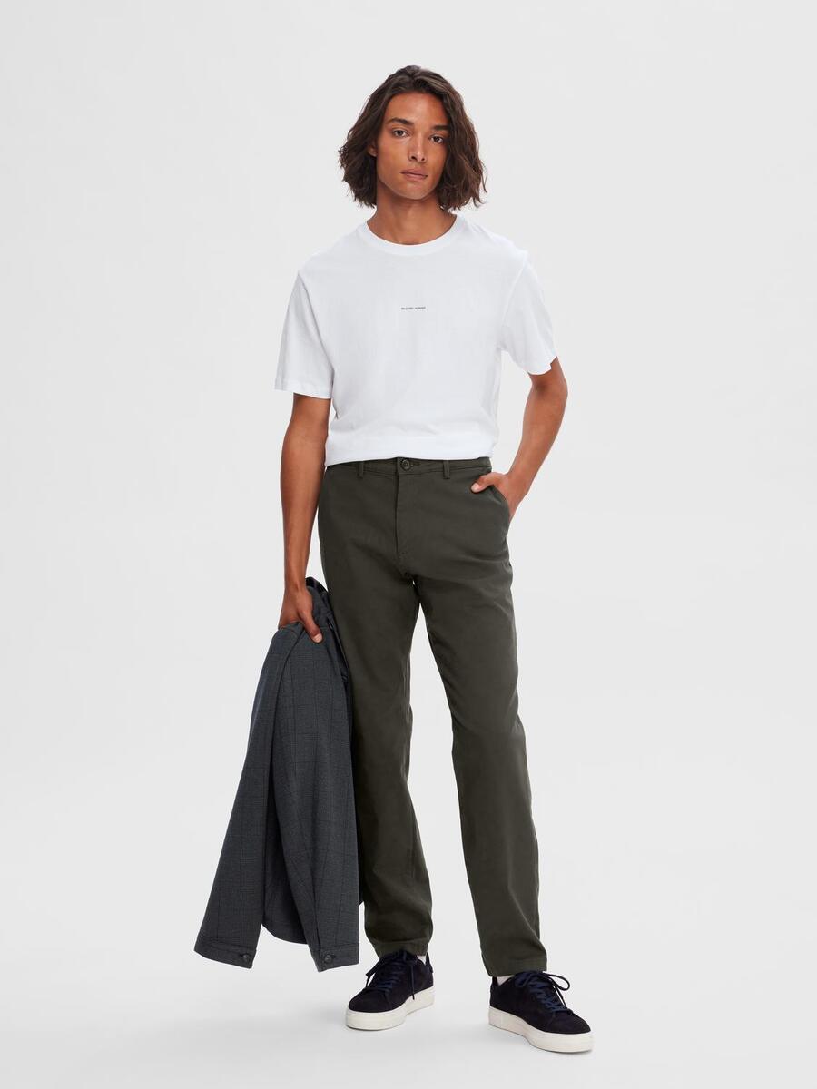 Broek van het merk Selected in het Kaki