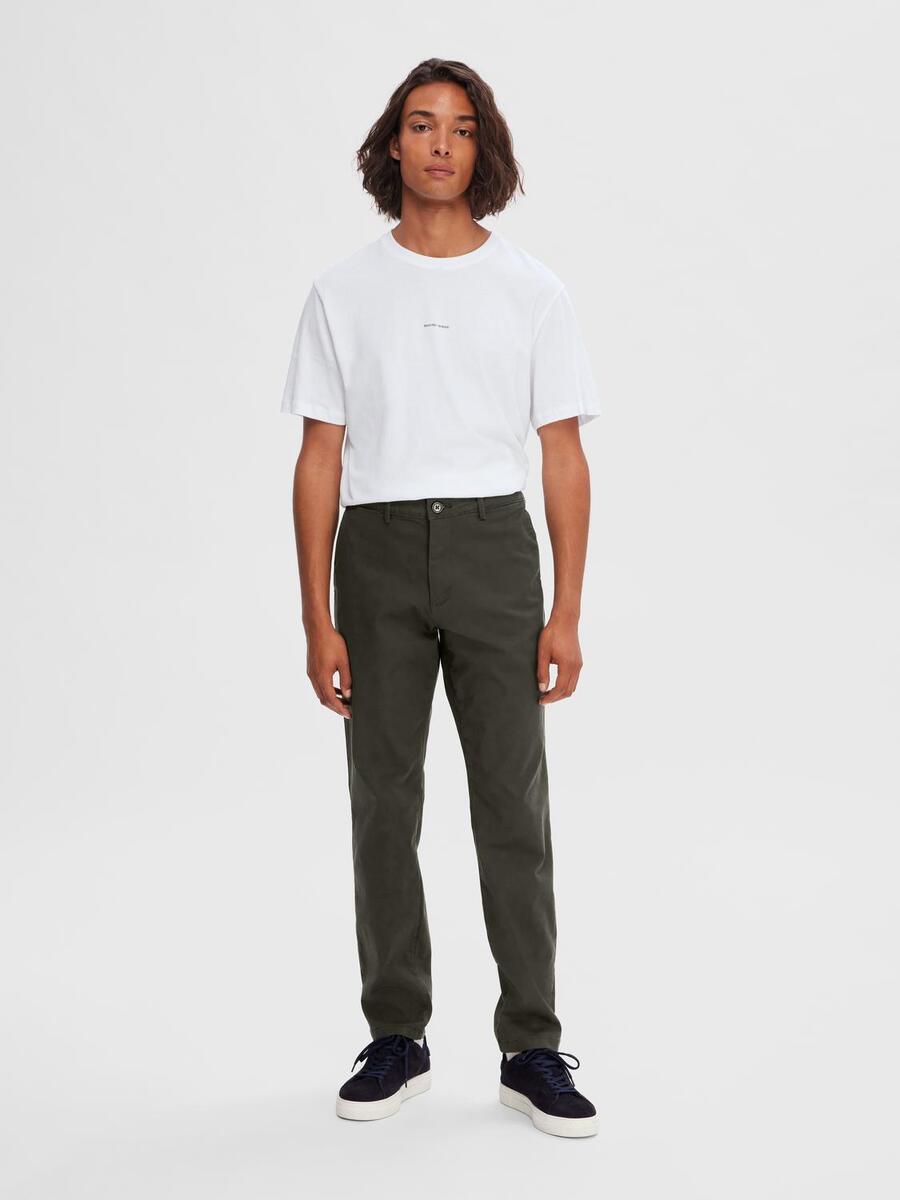 Broek van het merk Selected in het Kaki