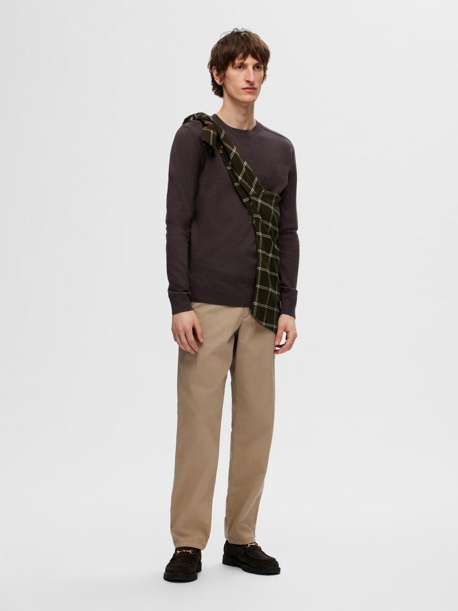 Pull van het merk Selected in het Bruin