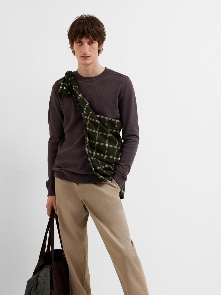 Pull van het merk Selected in het Bruin
