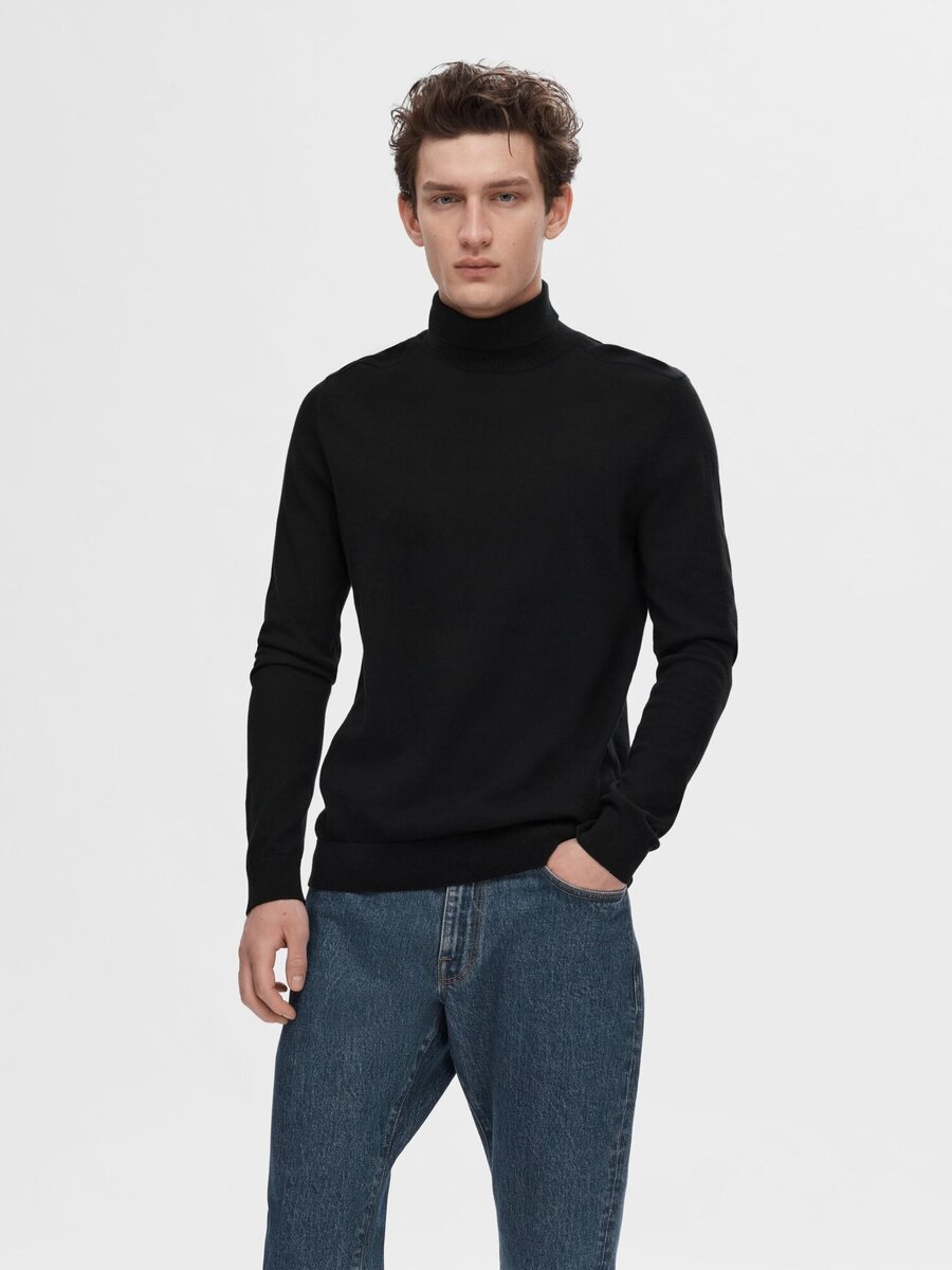 Pull van het merk Selected in het Zwart
