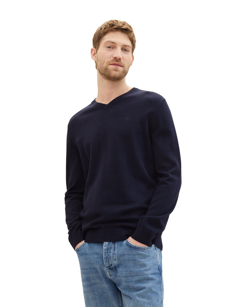 Pull van het merk Tom Tailor in het Marine
