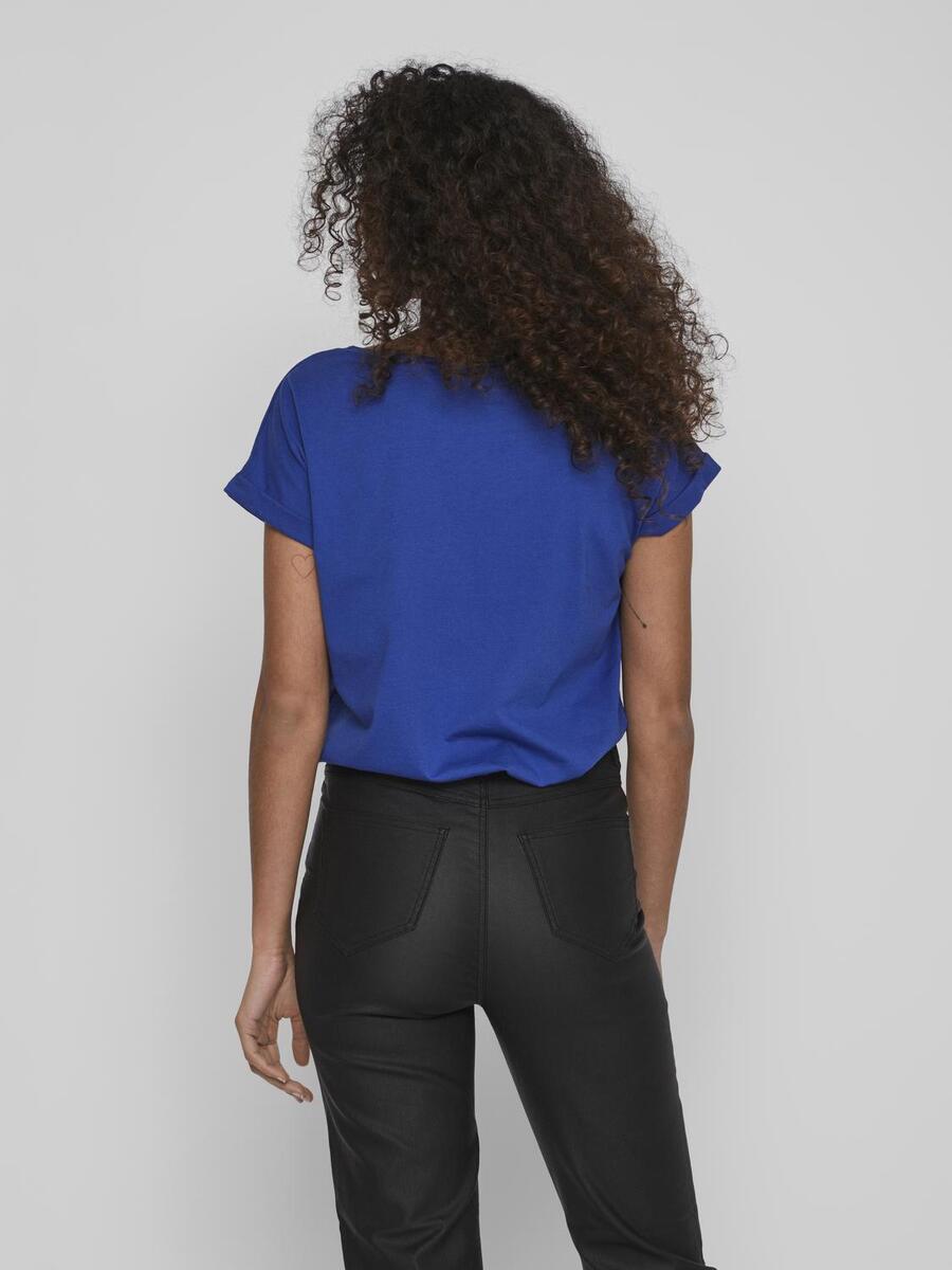 T-shirt van het merk Vila in het Blauw