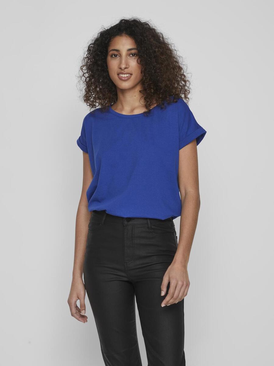 T-shirt van het merk Vila in het Blauw