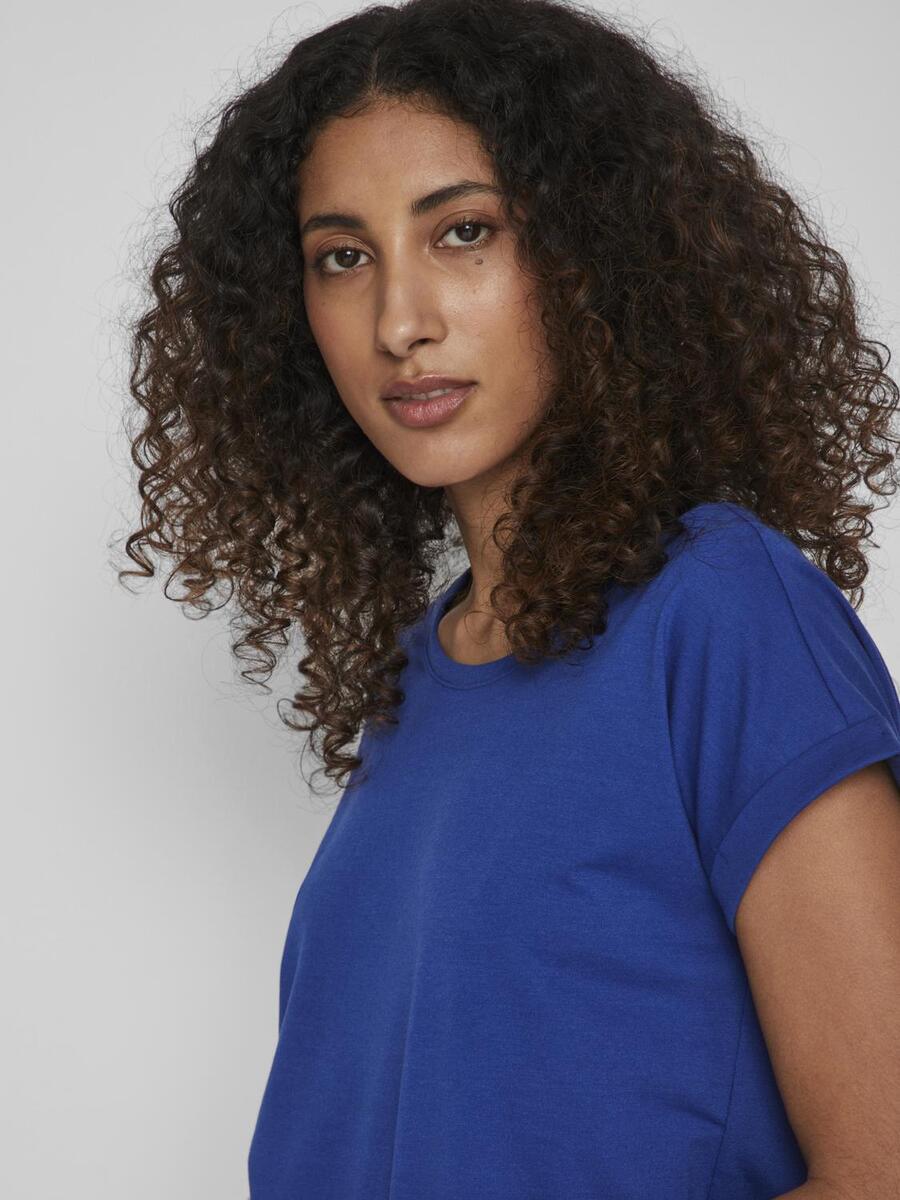 T-shirt van het merk Vila in het Blauw