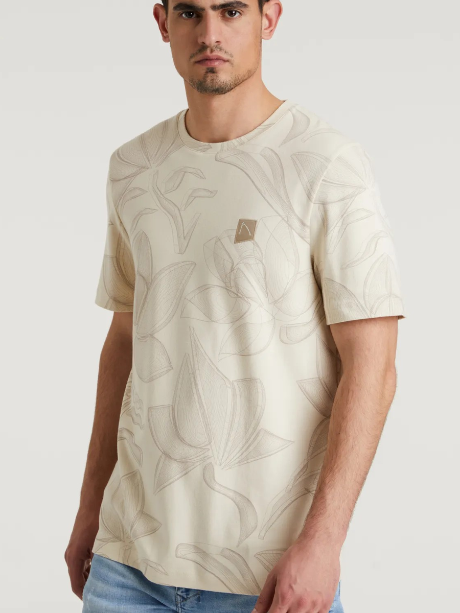 T-shirt van het merk Chasin' in het Ecru