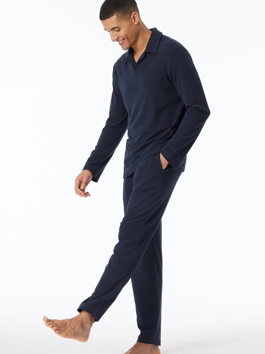 Pyjama van het merk Schiesser in het Blauw