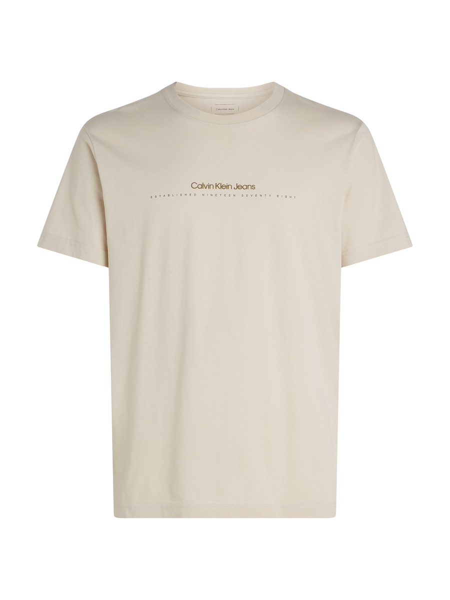 T-shirt van het merk Calvin Klein in het Beige