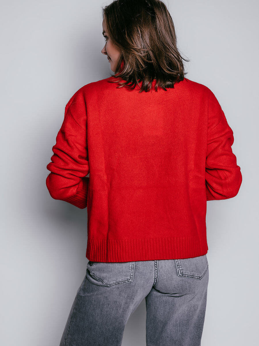 Pull van het merk Mika Elles in het Rood