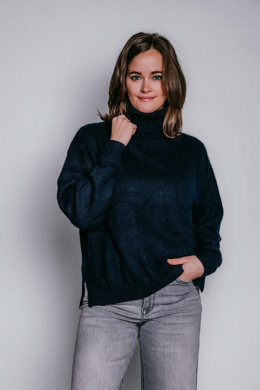 Pull van het merk Mika Elles in het Marine