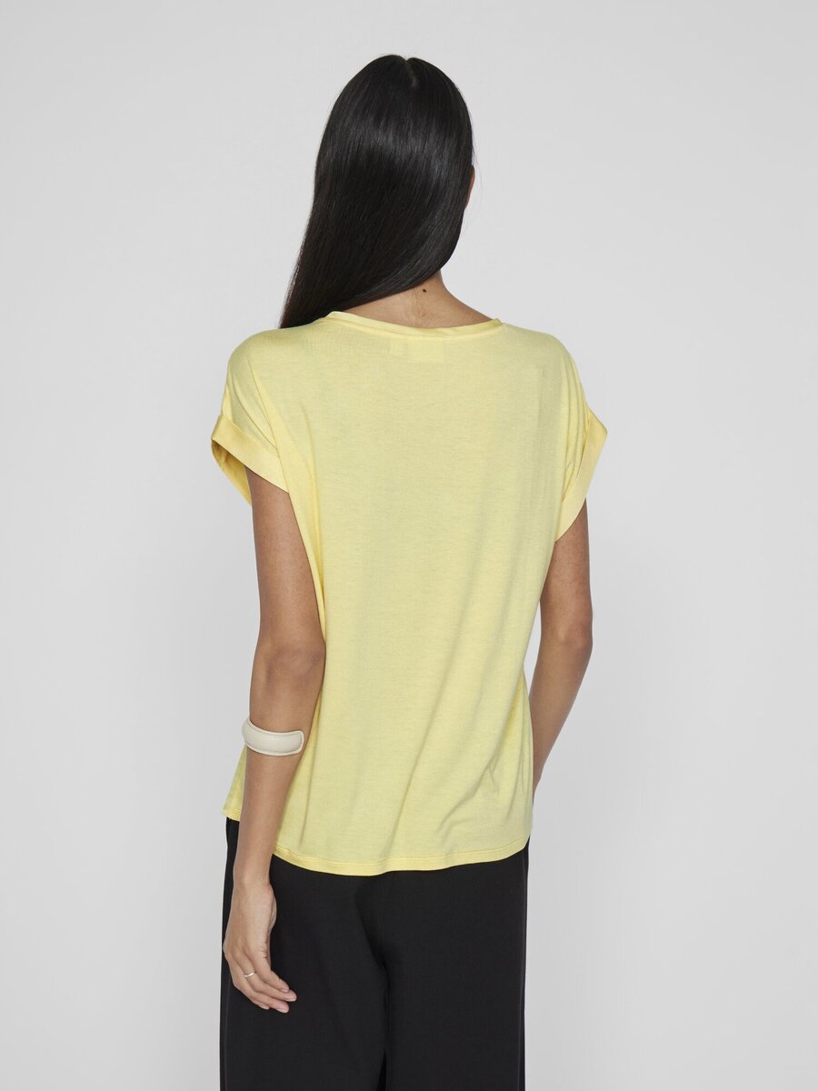 T-shirt van het merk Vila in het Geel