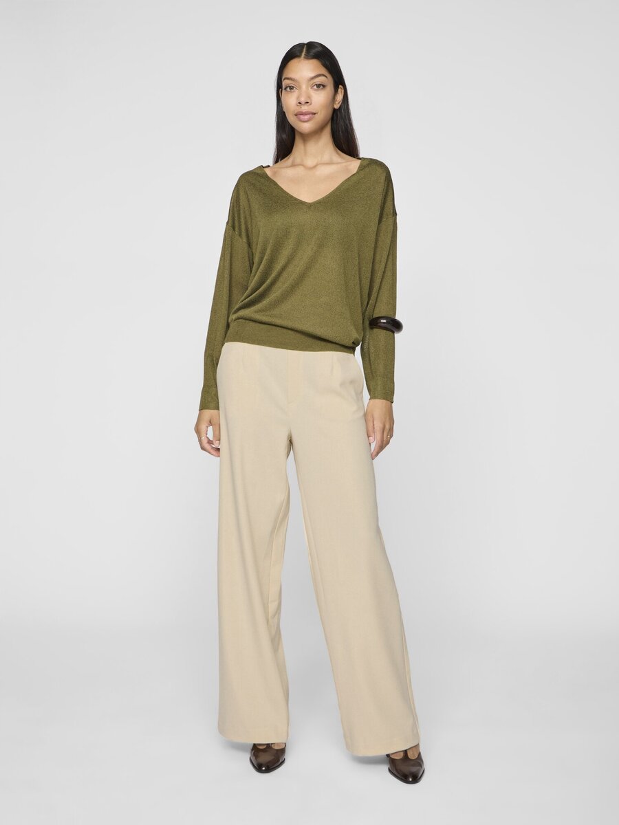 Broek van het merk Vila in het Beige