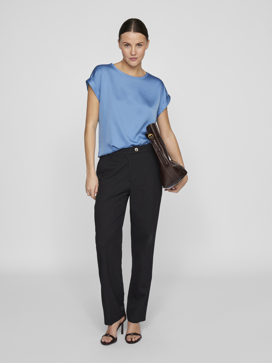 T-shirt van het merk Vila in het Blauw