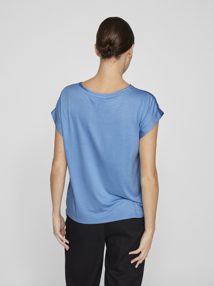 T-shirt van het merk Vila in het Blauw