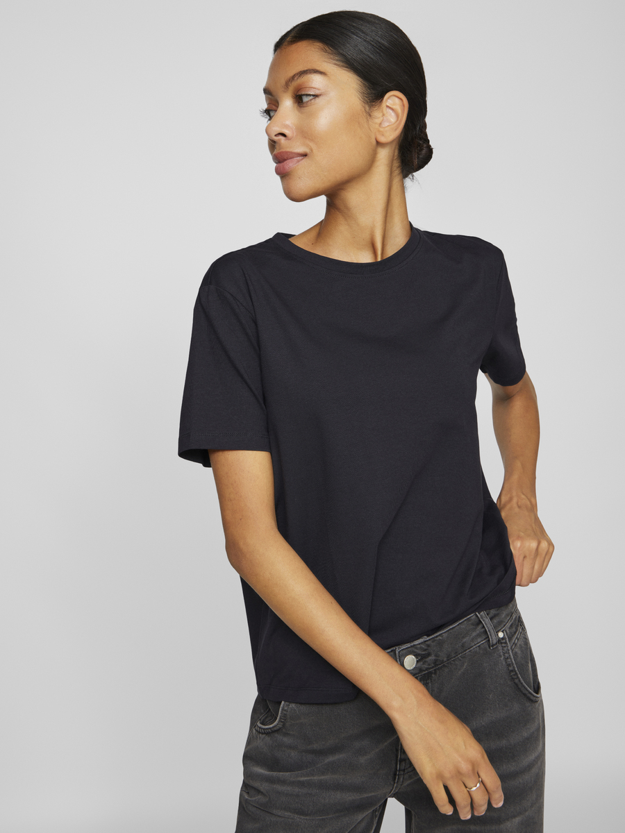 T-shirt van het merk Vila in het Zwart