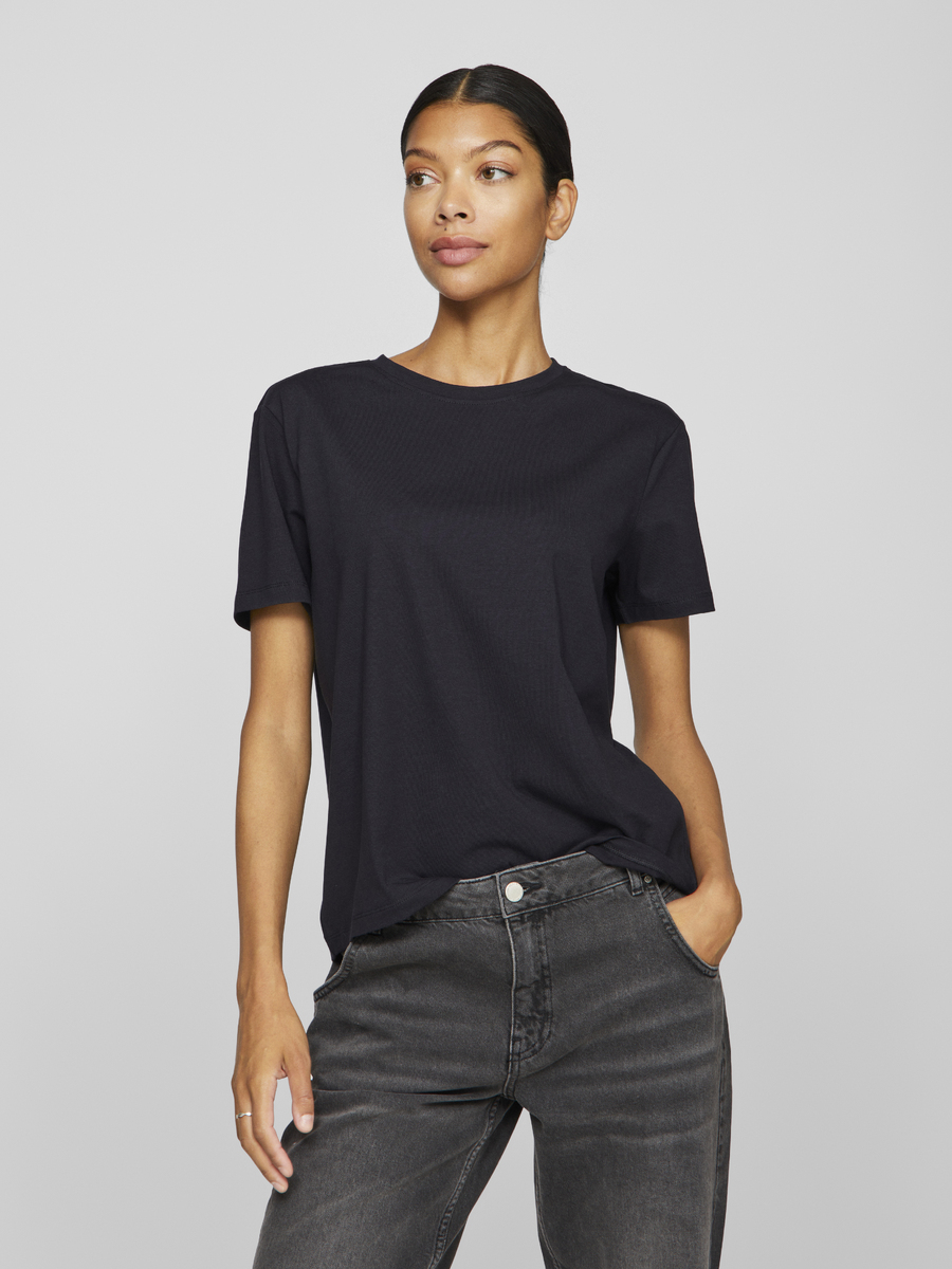 T-shirt van het merk Vila in het Zwart