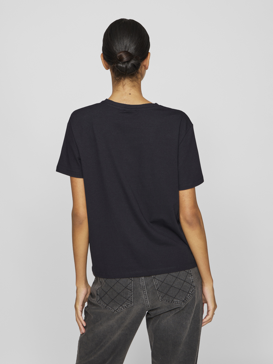 T-shirt van het merk Vila in het Zwart
