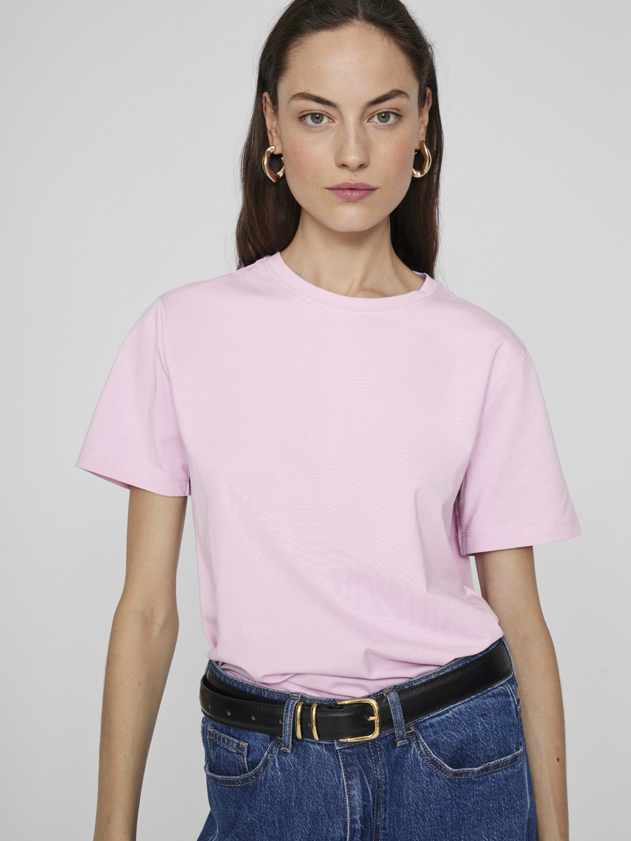 T-shirt van het merk Vila in het Roze