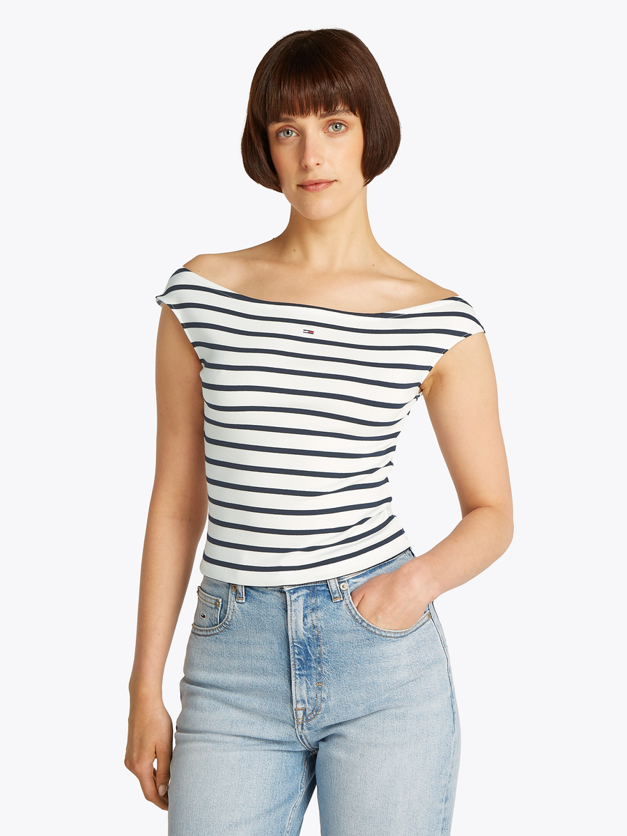 T-shirt van het merk Tommy Jeans in het Ecru