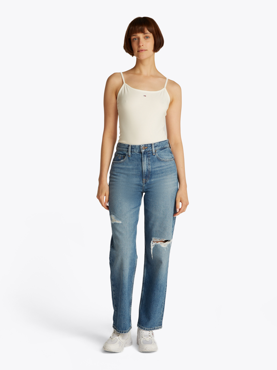 Top van het merk Tommy Jeans in het Ecru