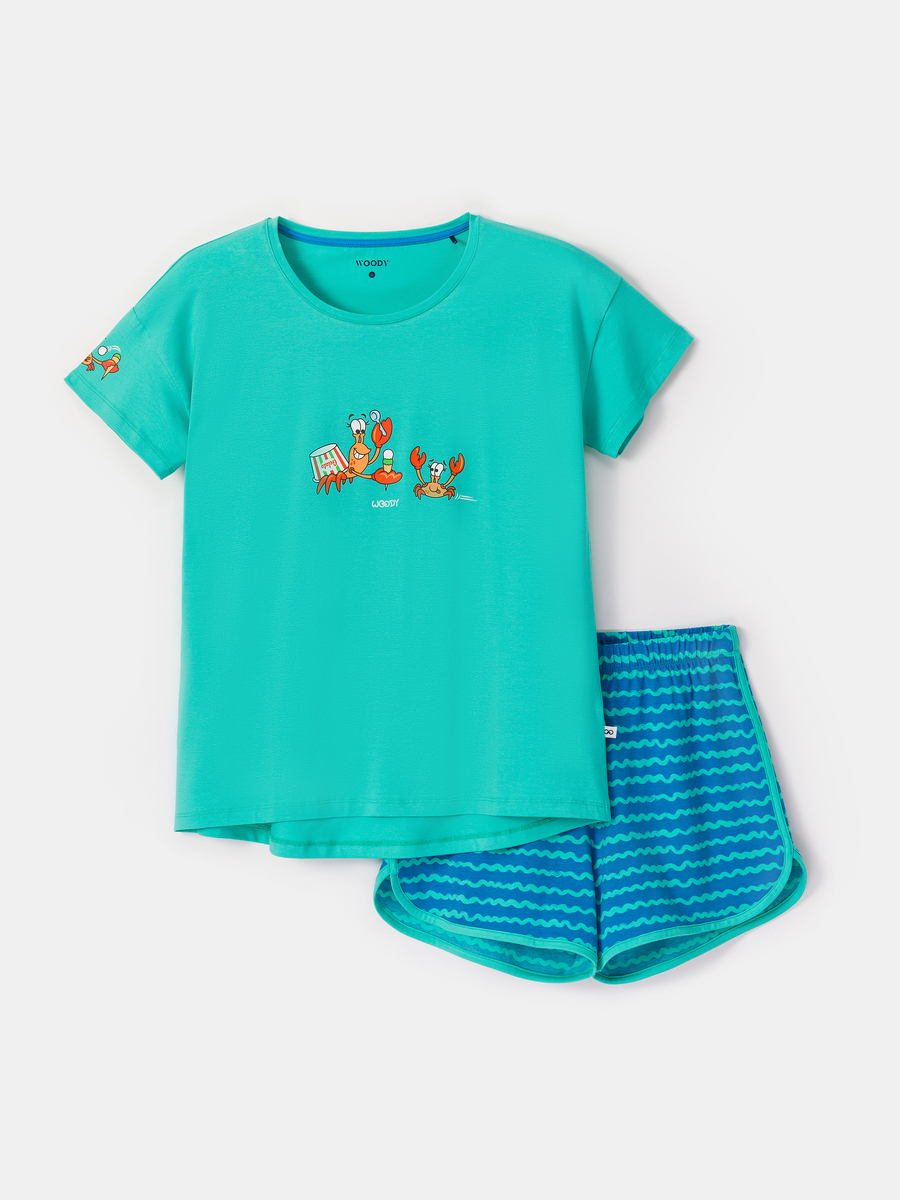 Pyjama van het merk Woody in het Blauw