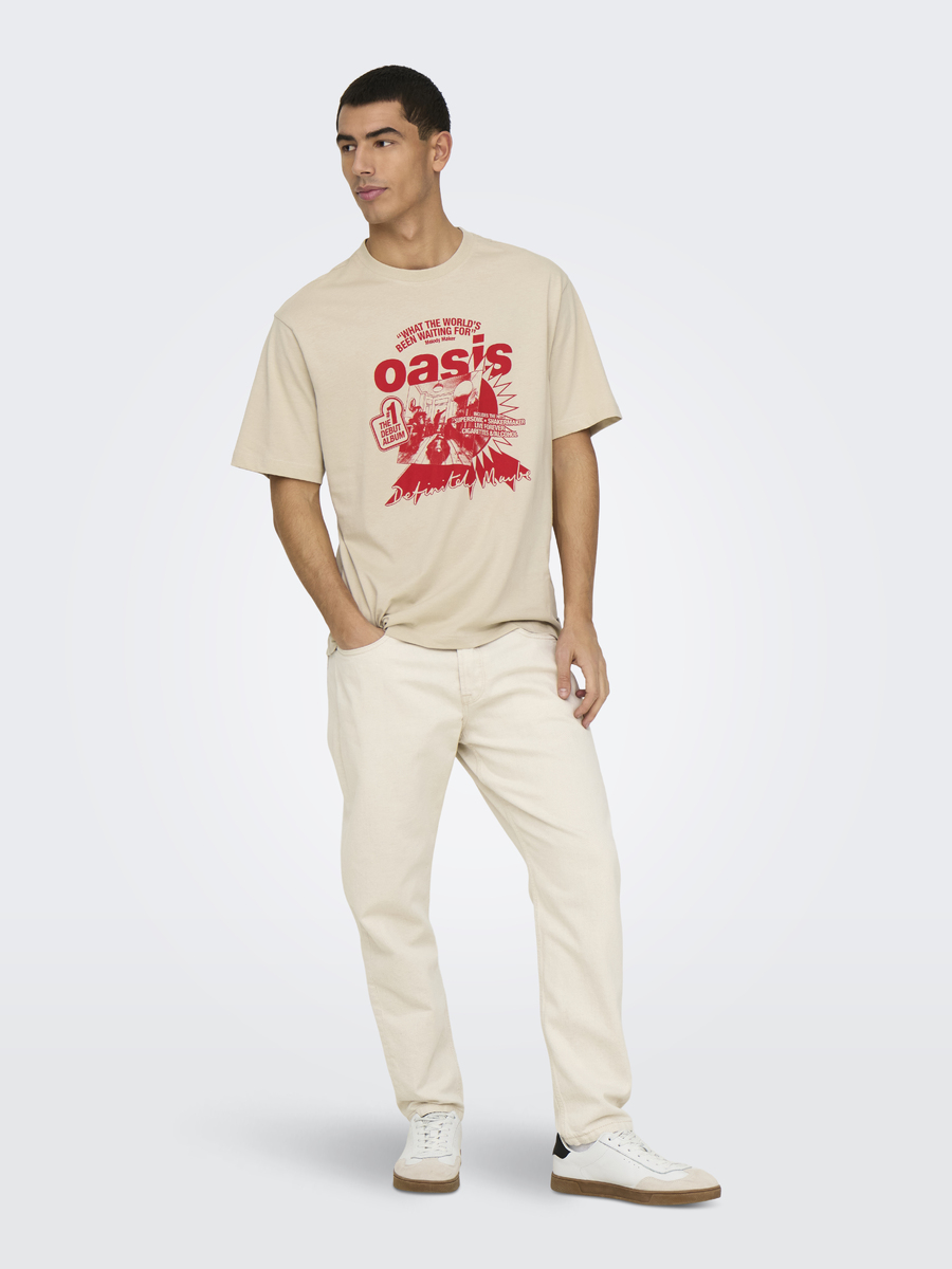 T-shirt van het merk Only & Sons in het Beige
