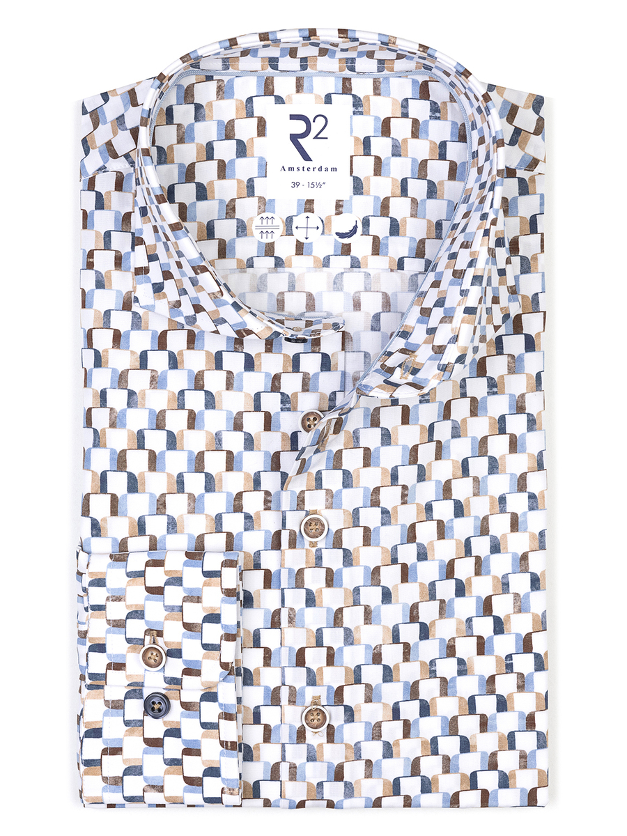 Hemd van het merk R2 Amsterdam in het Blauw