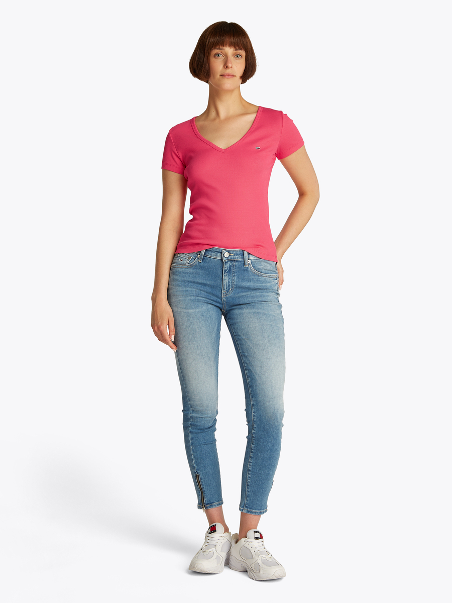 T-shirt van het merk Tommy Jeans in het Rood