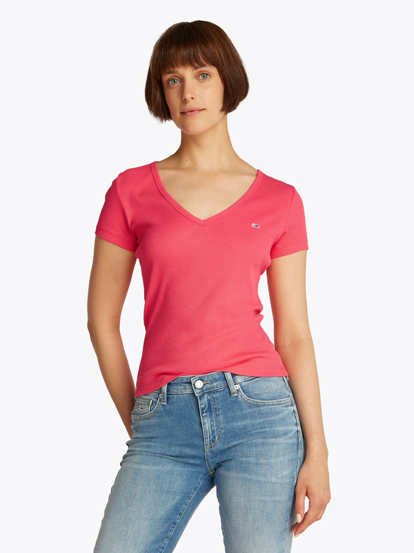 T-shirt van het merk Tommy Jeans in het Rood
