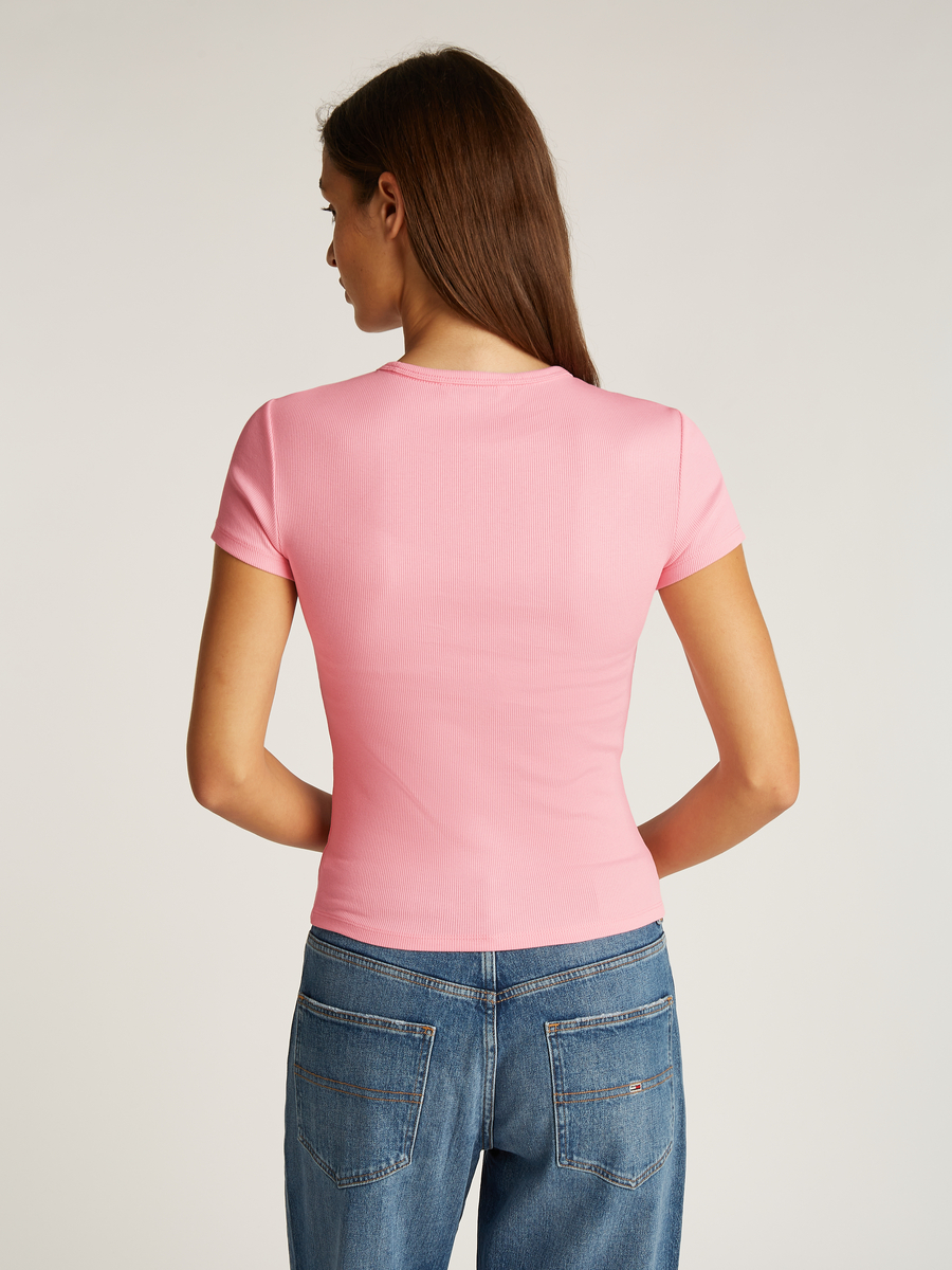 T-shirt van het merk Tommy Jeans in het Roze